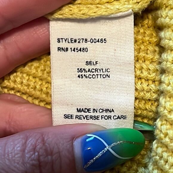 Mo:vint Women's Yellow Scalloped Scoop Neck Tank Top - Picture 6 of 6